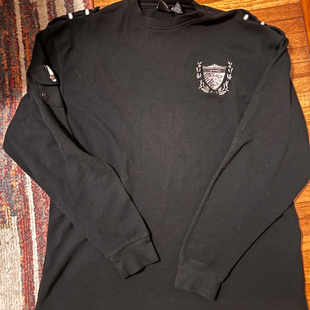 Knockout Jeans Black Long Sleeve Men's Shirt